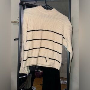 The Kooples Ivory Nautical Stripe Pullover Sweater